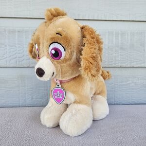 Build A Bear Paw Patrol Skye Dog Plush 10" Collar Pink Pup BAB REPAIRED